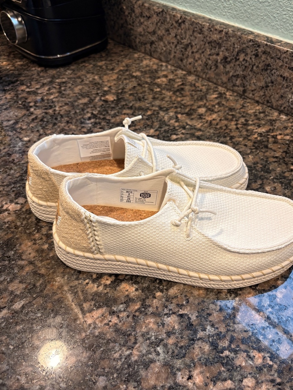 Women’s Hey Dude  Casual cream Canvas foe- Lace-Up Shoes